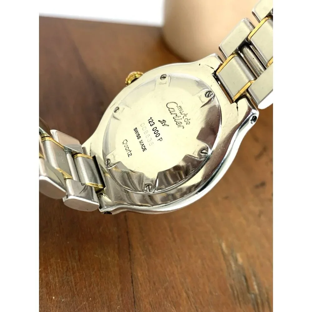 Cartier Must 21 Women's Watch Swiss Quartz Silver Dial Two Tone Steel 31mm